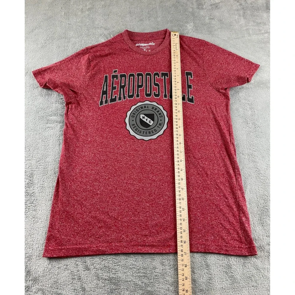 Aeropostale Mens Red Short Sleeve Graphic T Shirt Original Brand NYC Medium